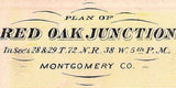 1875 Map of Red Oak Junction Montgomery County Iowa