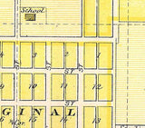 1875 Map of Walnut Pottawattamie County Iowa