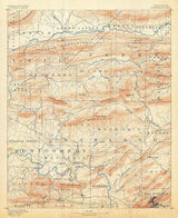1890 Topo Map of Hot Springs Arkansas