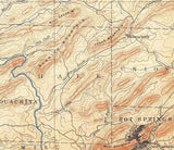1890 Topo Map of Hot Springs Arkansas