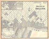 1900 Map of Duluth Lake Superior St Louis Bay