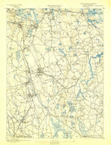 1888 Topo Map of Abington Massachusetts Quadrangle