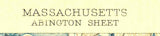 1888 Topo Map of Abington Massachusetts Quadrangle