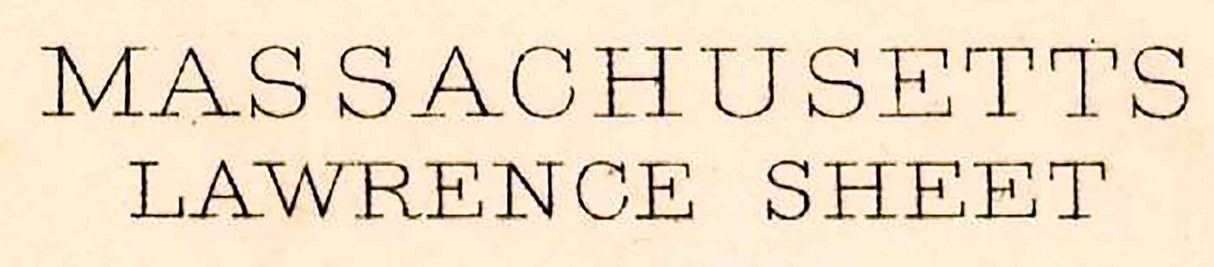 1888 Topo Map of Lawrence Massachusetts Quadrangle