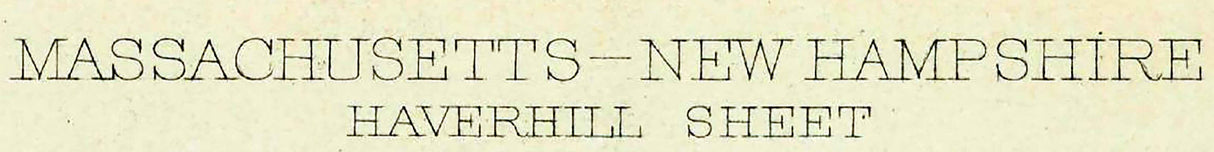 1890 Topo Map of Haverhill Massachusetts Quadrangle