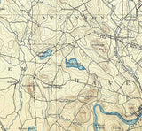 1890 Topo Map of Haverhill Massachusetts Quadrangle