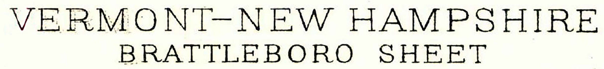 1891 Topo Map of Brattleboro Vermont Quadrangle