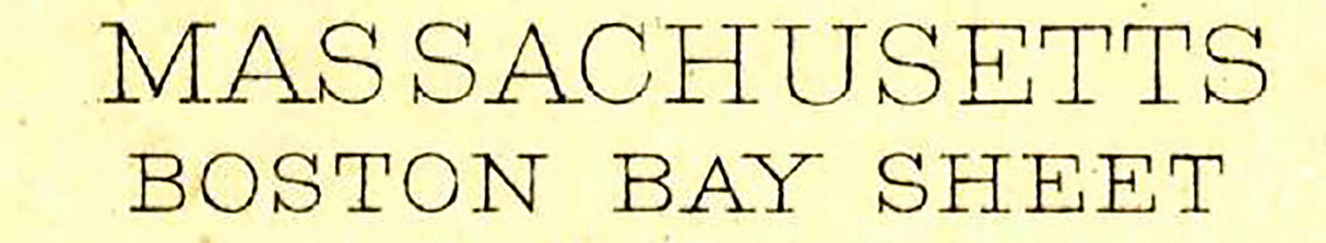 1892 Topo Map of Boston Bay Massachusetts Quadrangle