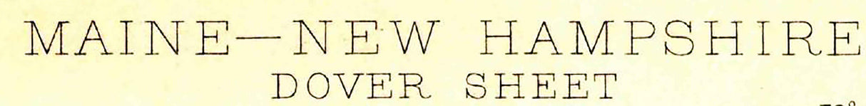 1893 Topo Map of Dover Maine Quadrangle Great Bay New Hampshire