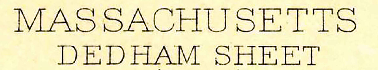 1894 Topo Map of Dedham Massachusetts Quadrangle