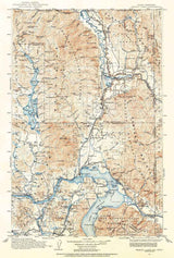 1911 Topo Map of Priest Lake Idaho Quadrangle