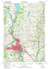 1950 Topo Map of Saint Cloud MN Quadrangle