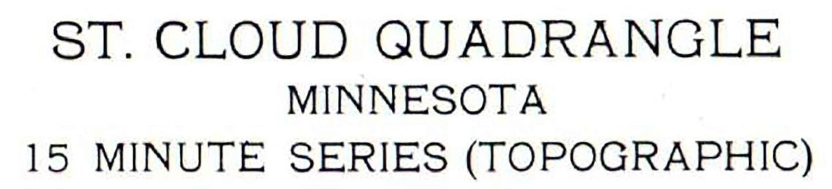 1950 Topo Map of Saint Cloud MN Quadrangle