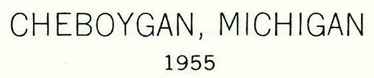 1955 Topo Map of Cheboygan Michigan Quadrangle