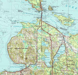 1955 Topo Map of Cheboygan Michigan Quadrangle