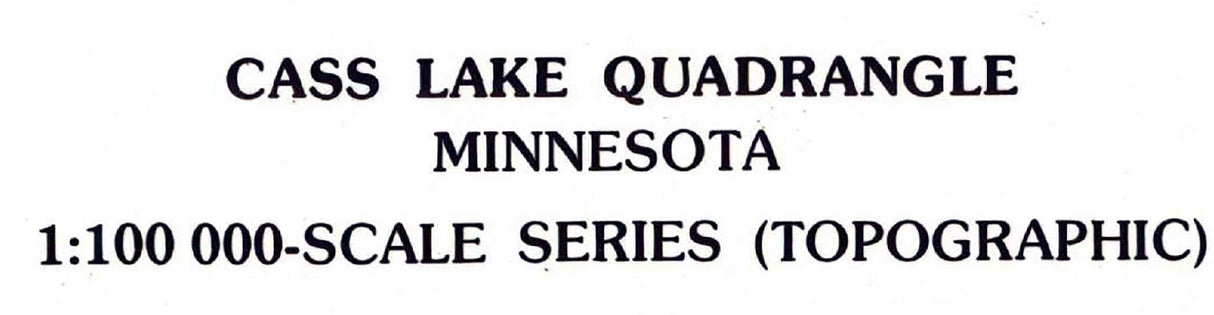 1977 Topo Map of Cass Lake MN Quadrangle