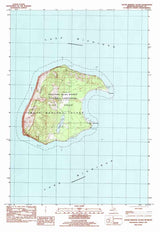 1983 Topo Map of South Manitou Island Michigan Quadrangle