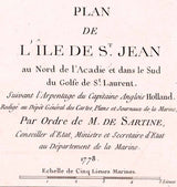 1778 Map of Prince Edward Island Canada
