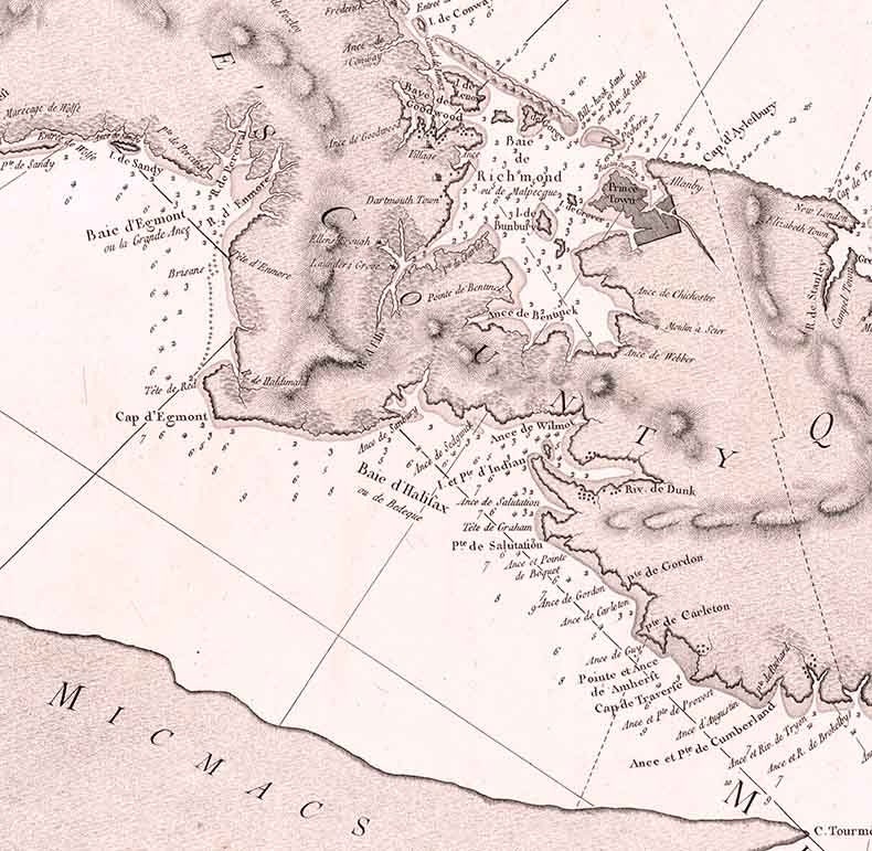 1778 Map of Prince Edward Island Canada