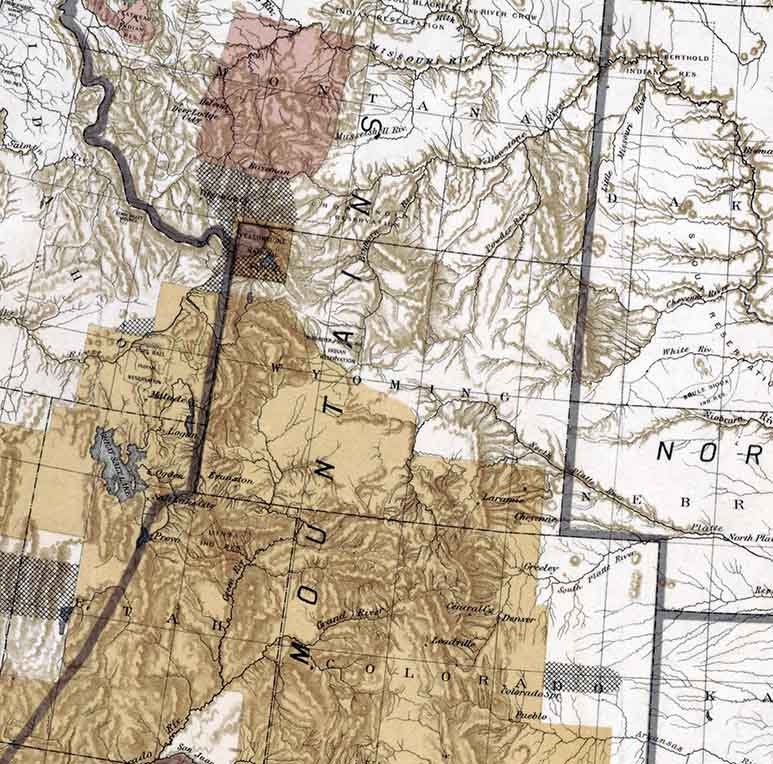 1884 Map of The United States