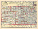 1911 Map of the State of Kansas