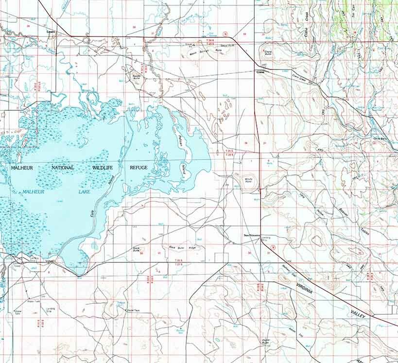 1978 Topo Map of Malheur Lake Oregon