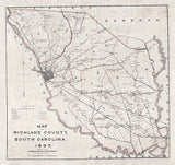 1897 Map of Richland County South Carolina