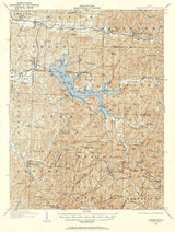 1909 Topo Map of Summerfield Ohio Quadrangle Senecaville Lake