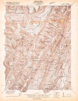 1921 Topo Map of Onego West Virginia Senica Rocks