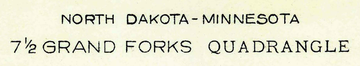 1934 Topo Map of Grand Forks North Dakota Quadrangle