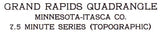 1953 Topo Map of Grand Rapids MN Quadrangle Pokegama Lake