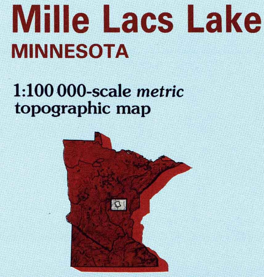 1985 Topo Map of Mille Lacs Lake MN Quadrangle