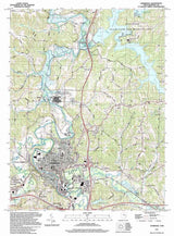 1994 Topo Map of Cambridge Ohio Quadrangle Salt Fork Lake