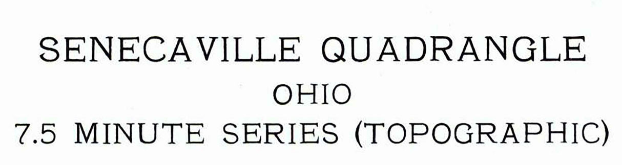 1994 Topo Map of Senecaville Ohio Quadrangle Senecaville Lake