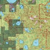 1996 Topo Map of Little Bowstring Lake MN Chippewa National Forest