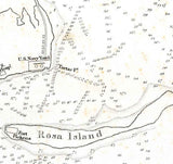 1847 Map of Pensacola Sound Florida Maritime Chart