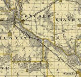 1875 Map of Louisa County Iowa