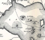 1893 Map of Lake Saint Clair Detroit River and West Lake Erie