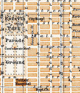 1909 Map of Savannah Georgia Baedeker Map