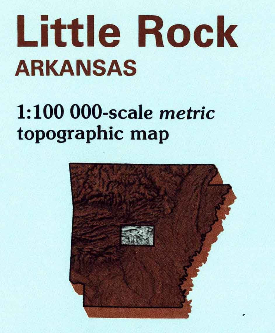 1985 Topo Map of Little Rock Arkansas