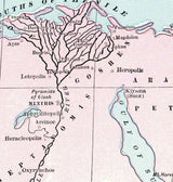 1900 Map of Ancient Egypt Arabia Palestine Jerusalem Nile River