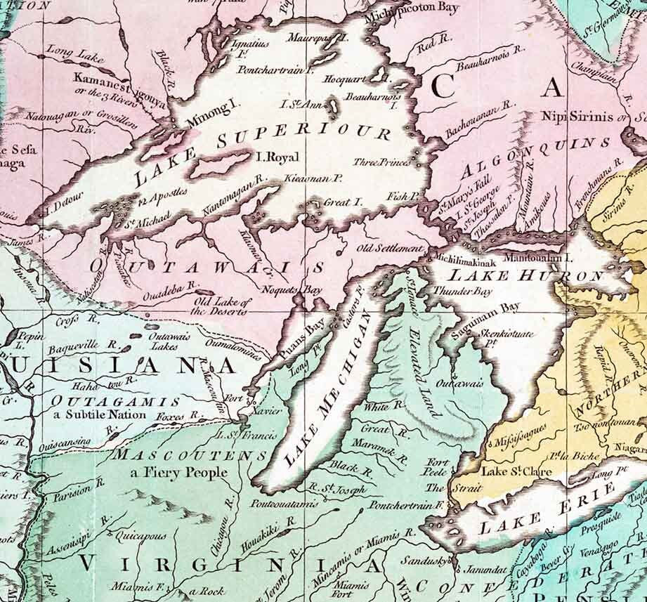 1761 Map of Canada