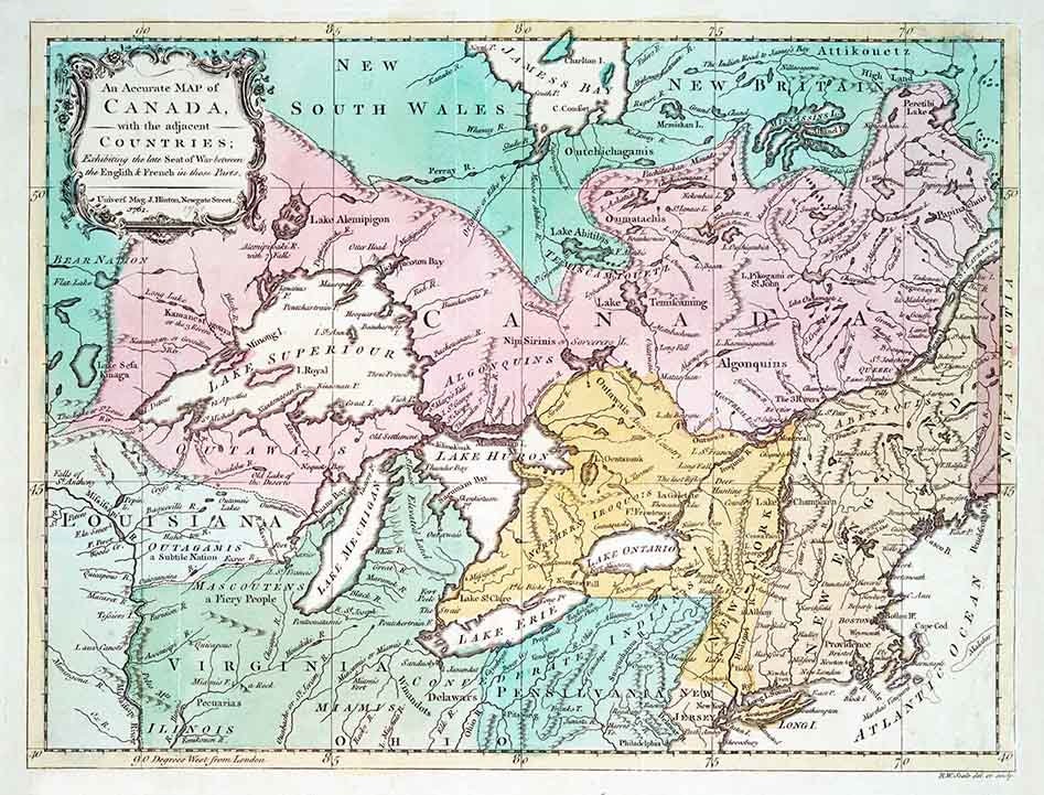 1761 Map of Canada