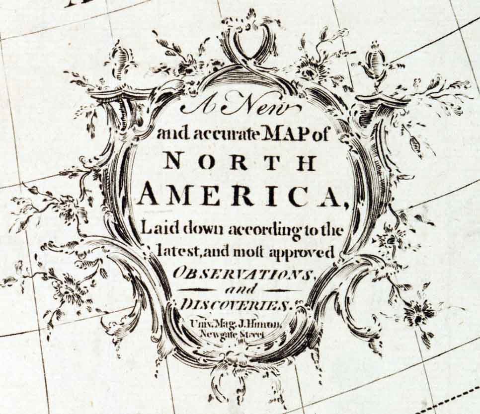 1763 Map of North America