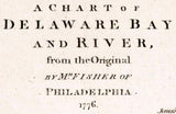 1776 Map of Delaware Bay and River