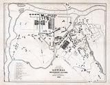 1832 Map of Lowell and Belvidere Village Massachusetts