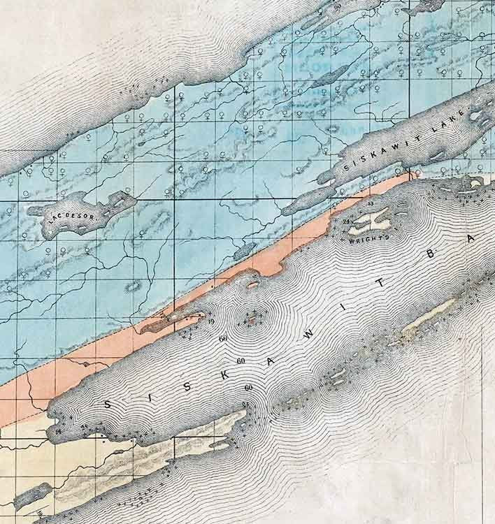 1849 Map of Isle Royale Lake Superior Michigan