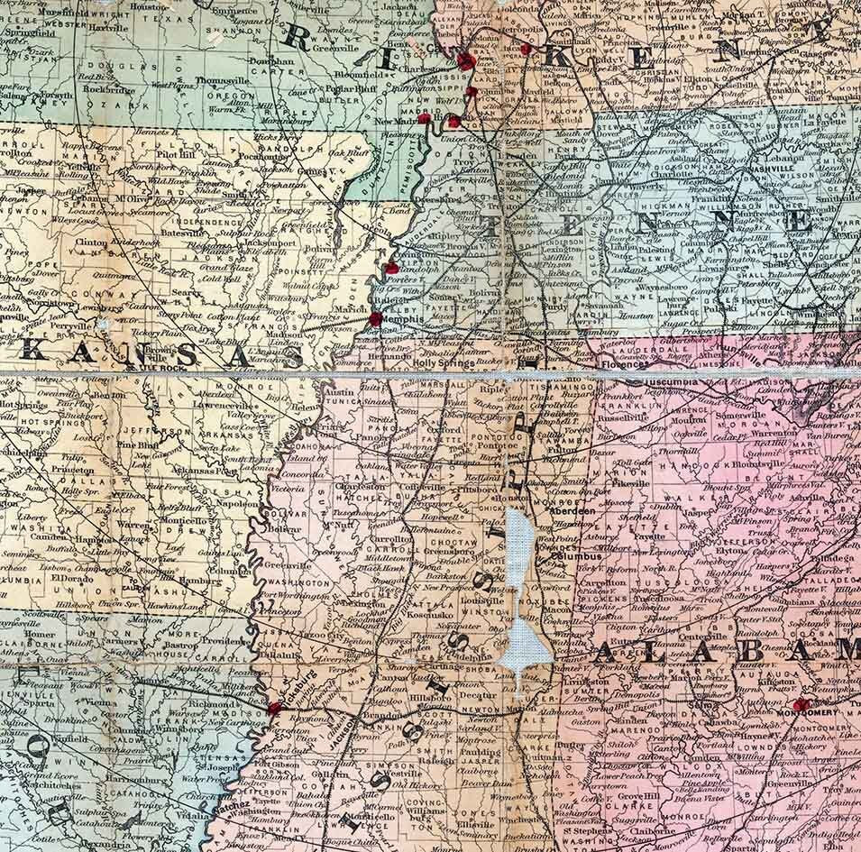 1861 Coltons Map of The Country