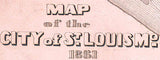 1861 Map of St Louis Missouri