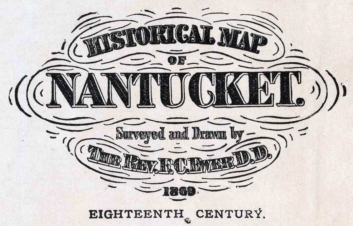 1869 Map of Nantucket & Marthas Vineyard Massachusetts